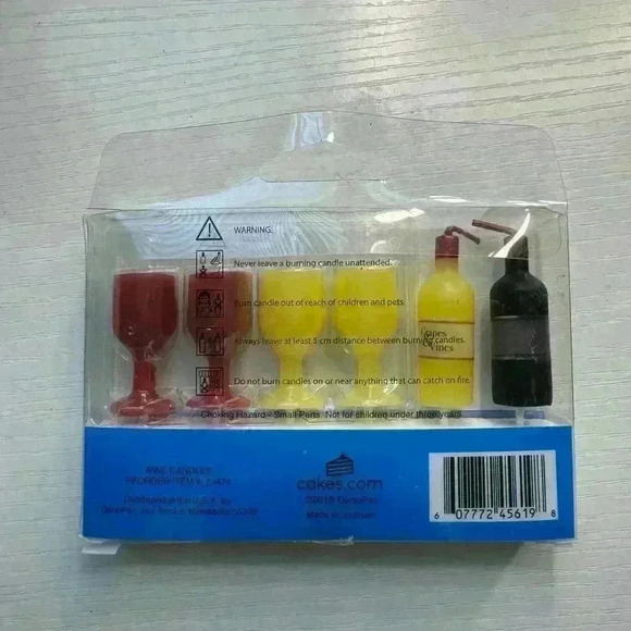 Wine/Alcohol Shaped Birthday Cake Candles - Picture 2 of 4